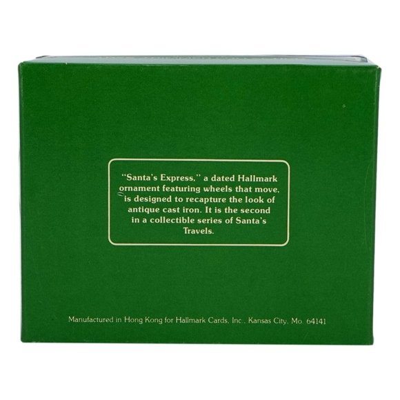 Hallmark 1980 Ornament Santa's Express Holiday Travels Train Locomotive #2 New - Picture 10 of 11